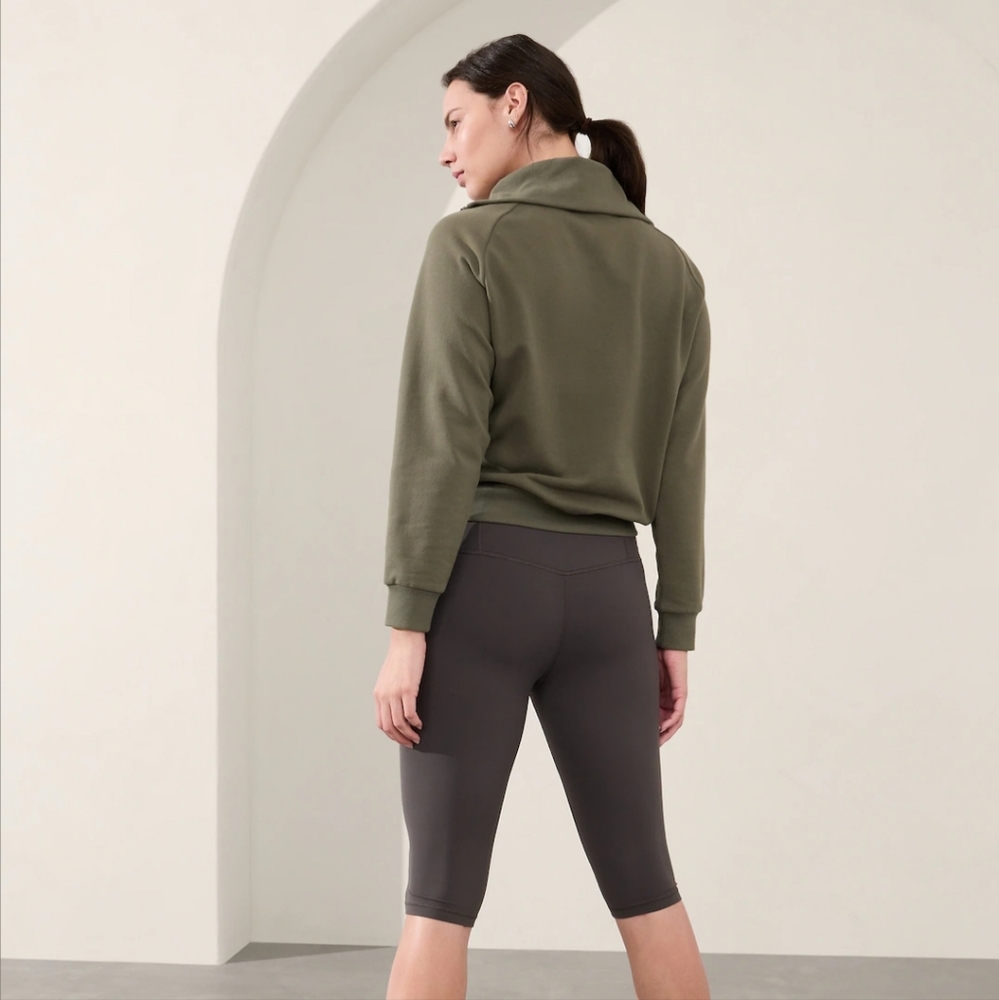 Athleta Easy Fleece 1/4 Zip Sweatshirt Size Medium NWT - Picture 3 of 6